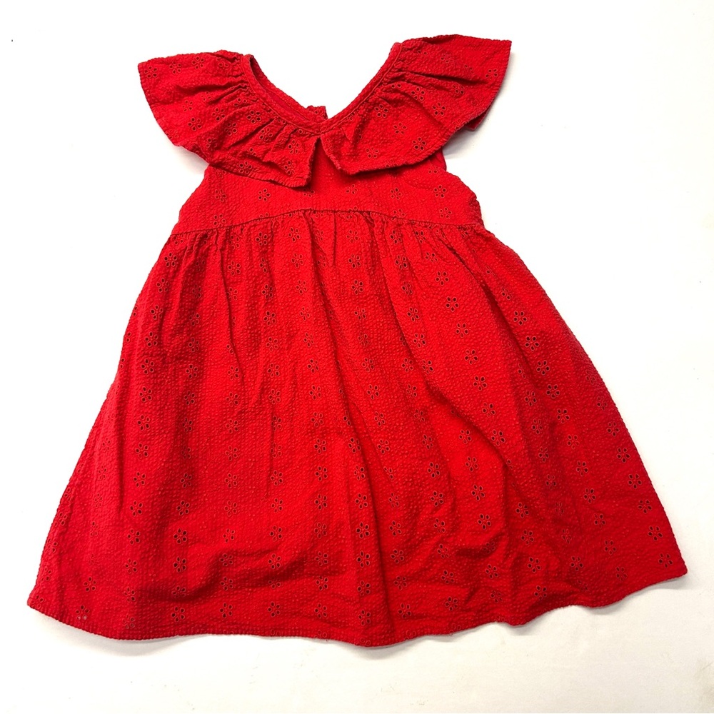 Next Direct Eyelet Red Ruffle Dress